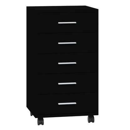 Drawer Cabinet With Castors Engineered Wood