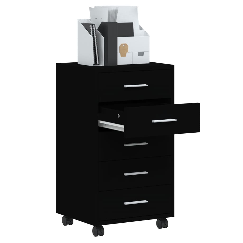 Drawer Cabinet With Castors Engineered Wood