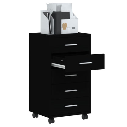 Drawer Cabinet With Castors Engineered Wood