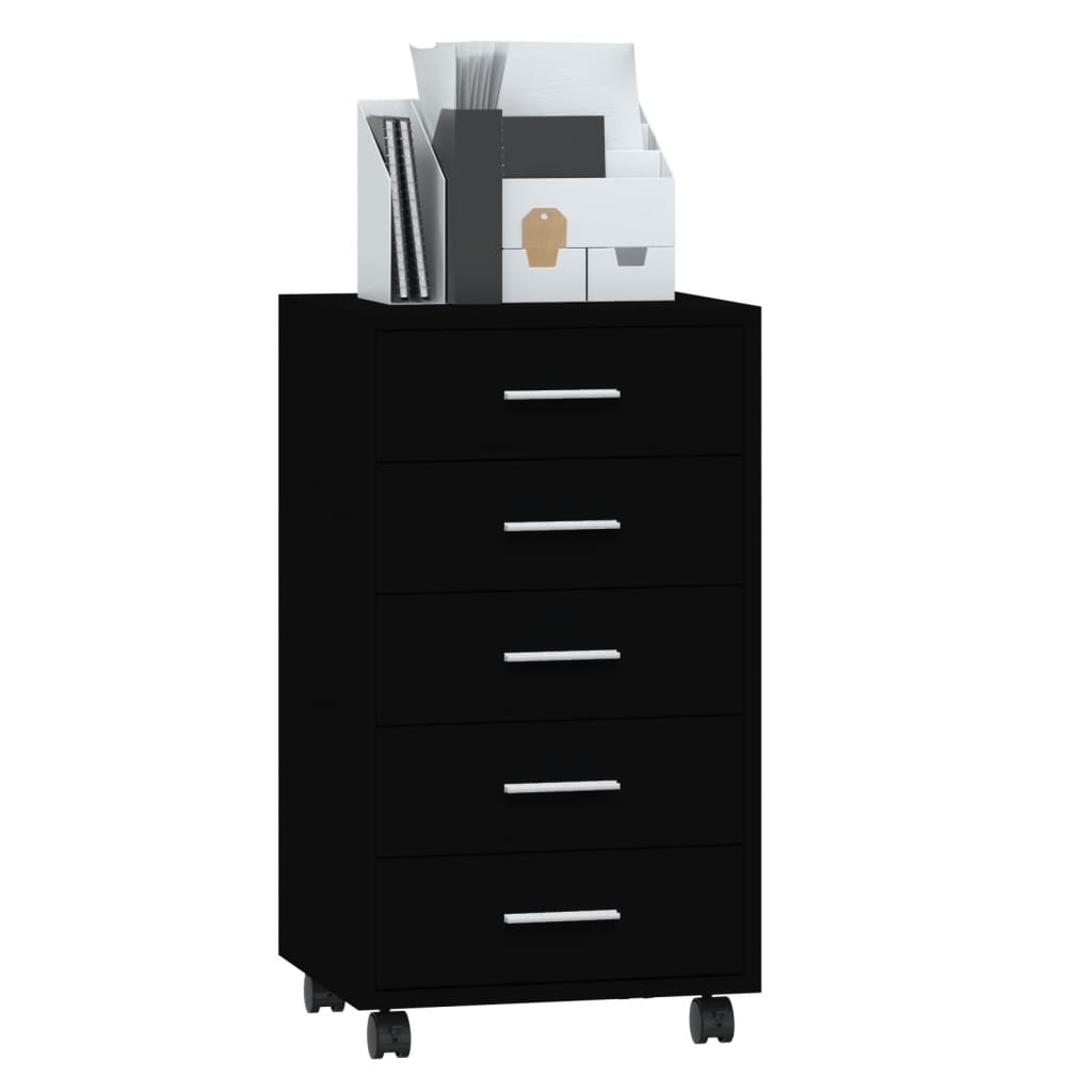 Drawer Cabinet With Castors Engineered Wood