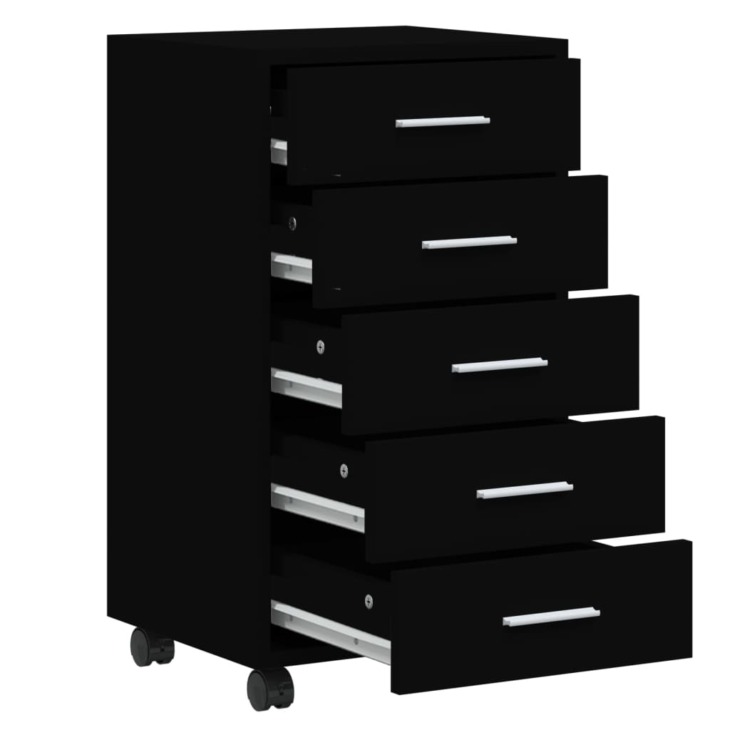 Drawer Cabinet With Castors Engineered Wood