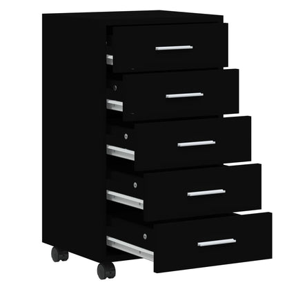 Drawer Cabinet With Castors Engineered Wood