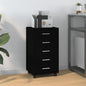 Drawer Cabinet With Castors Engineered Wood