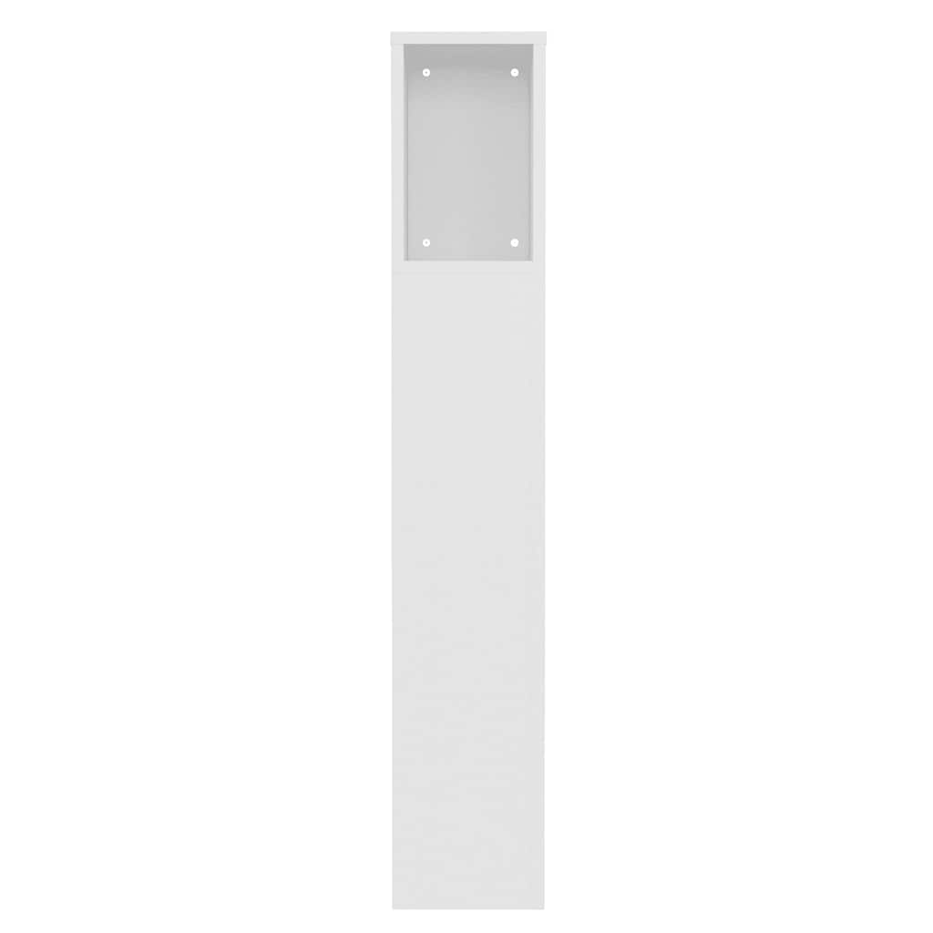 Headboard Cabinet White 100X18.5X102.5 Cm