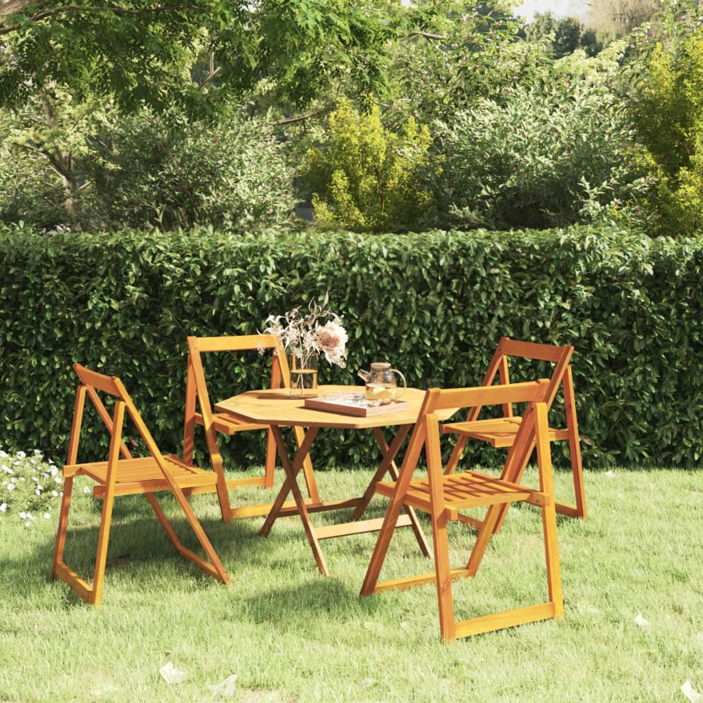 Folding Garden Chairs 6 Pcs Solid Wood Acacia