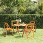 Folding Garden Chairs 6 Pcs Solid Wood Acacia