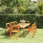 Folding Garden Chairs 6 Pcs Solid Wood Acacia