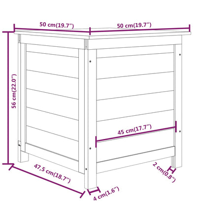Outdoor Cushion Box Solid Wood Fir