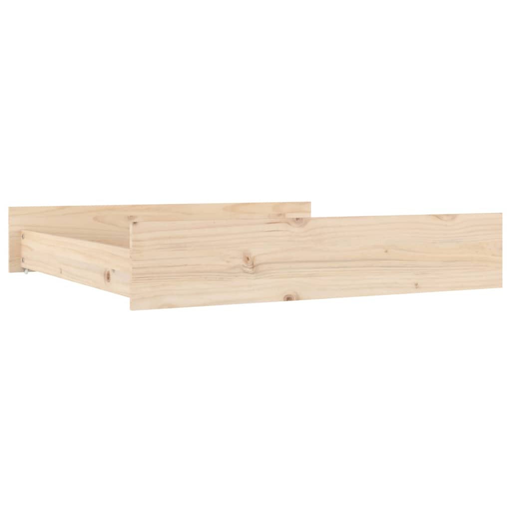 Bed Drawers 2 Pcs Solid Wood Pine