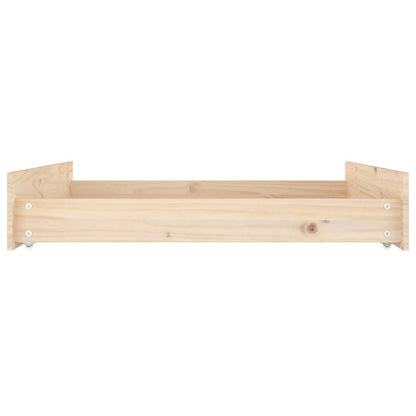 Bed Drawers 2 Pcs Solid Wood Pine
