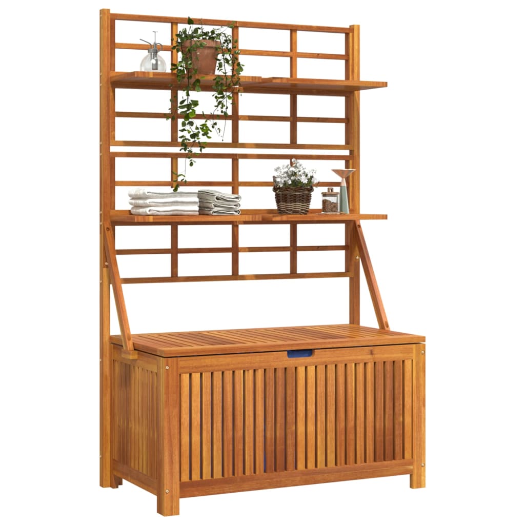 Storage Box With Trellis 99X50X160 Cm Solid Wood Acacia