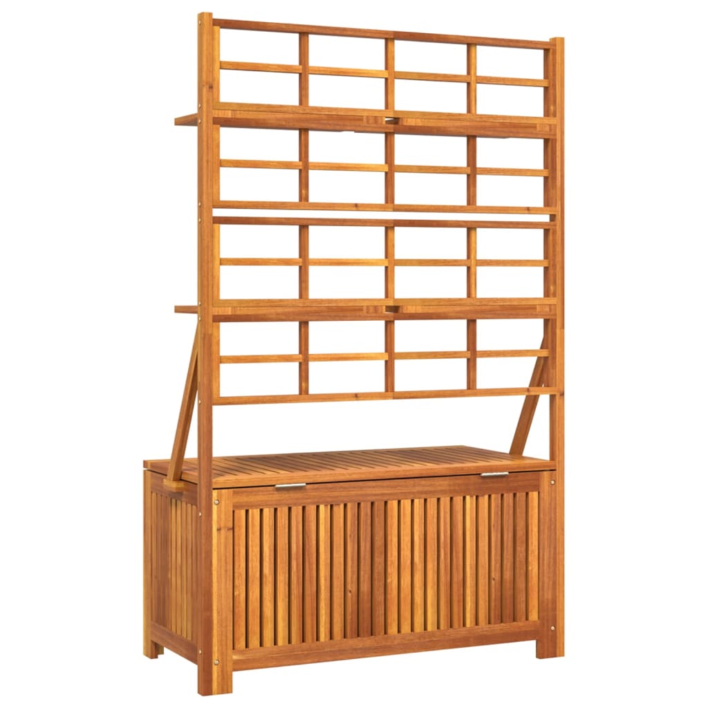 Storage Box With Trellis 99X50X160 Cm Solid Wood Acacia