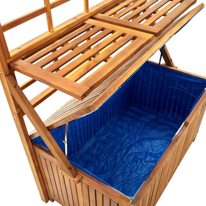 Storage Box With Trellis 99X50X160 Cm Solid Wood Acacia