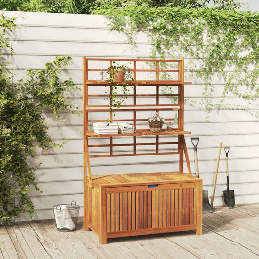 Storage Box With Trellis 99X50X160 Cm Solid Wood Acacia