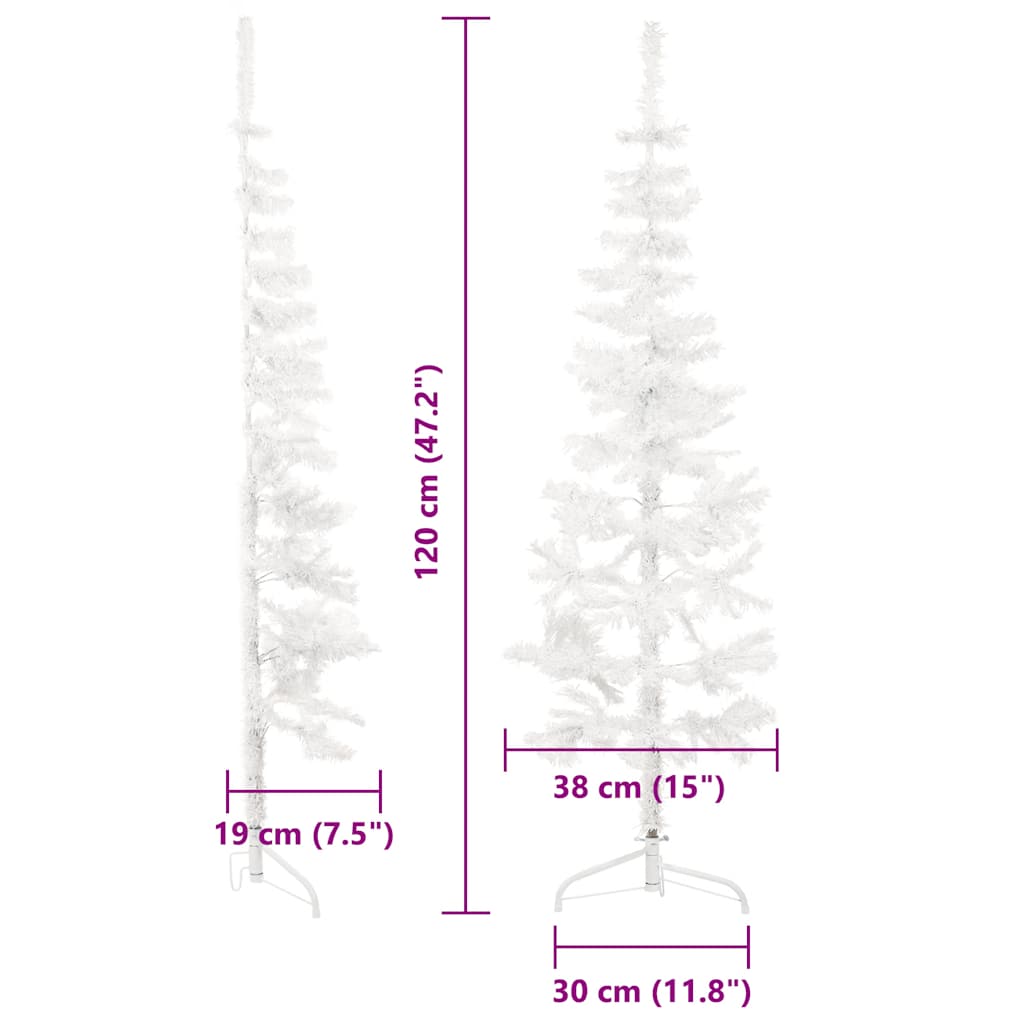 Slim Artificial Half Christmas Tree With Stand