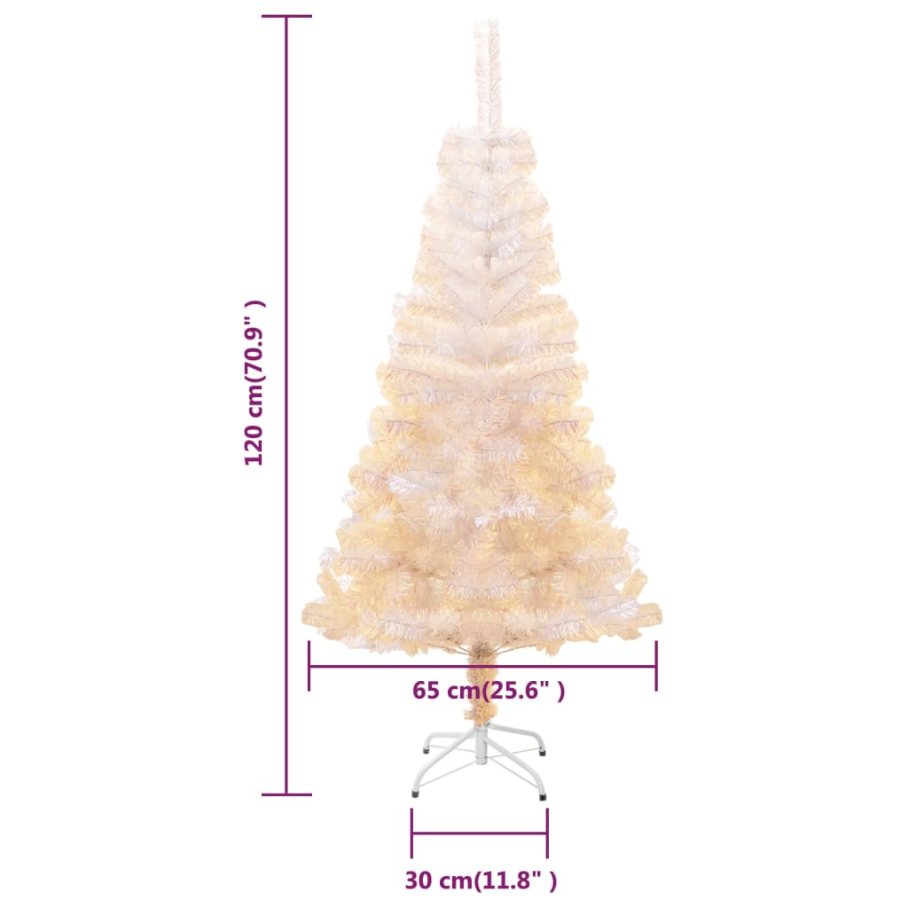 Artificial Christmas Tree With Iridescent Tips 120 Cm Pvc