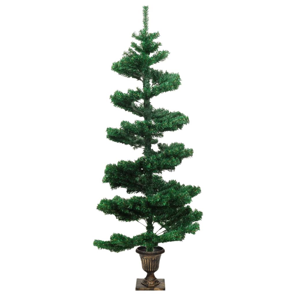Swirl Pre-Lit Christmas Tree With Pot 120 Cm Pvc