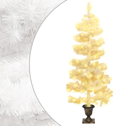Swirl Pre-Lit Christmas Tree With Pot 120 Cm Pvc