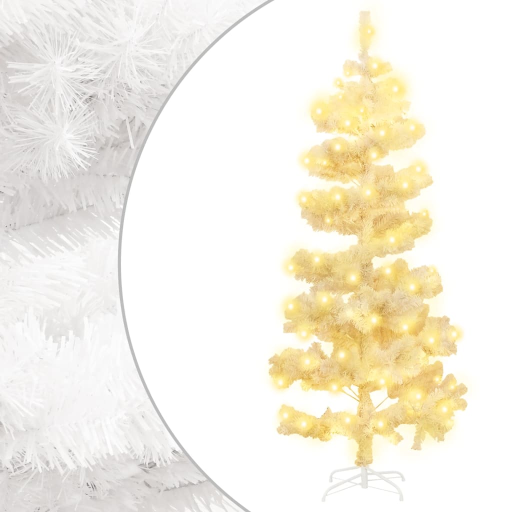 Swirl Pre-Lit Christmas Tree With Pot 120 Cm Pvc