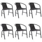 Garden Chairs 4 Pcs Plastic Rattan And Steel 110 Kg