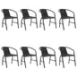 Garden Chairs 4 Pcs Plastic Rattan And Steel 110 Kg