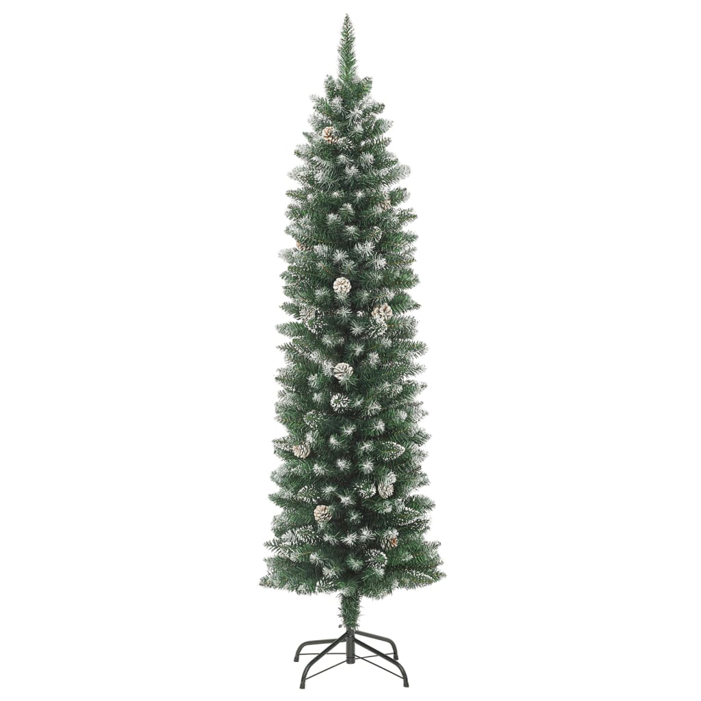 Artificial Slim Christmas Tree With Stand Pvc