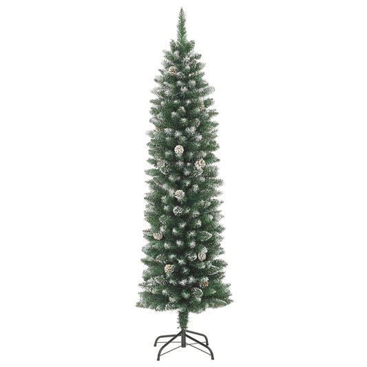 Artificial Slim Christmas Tree With Stand Pvc