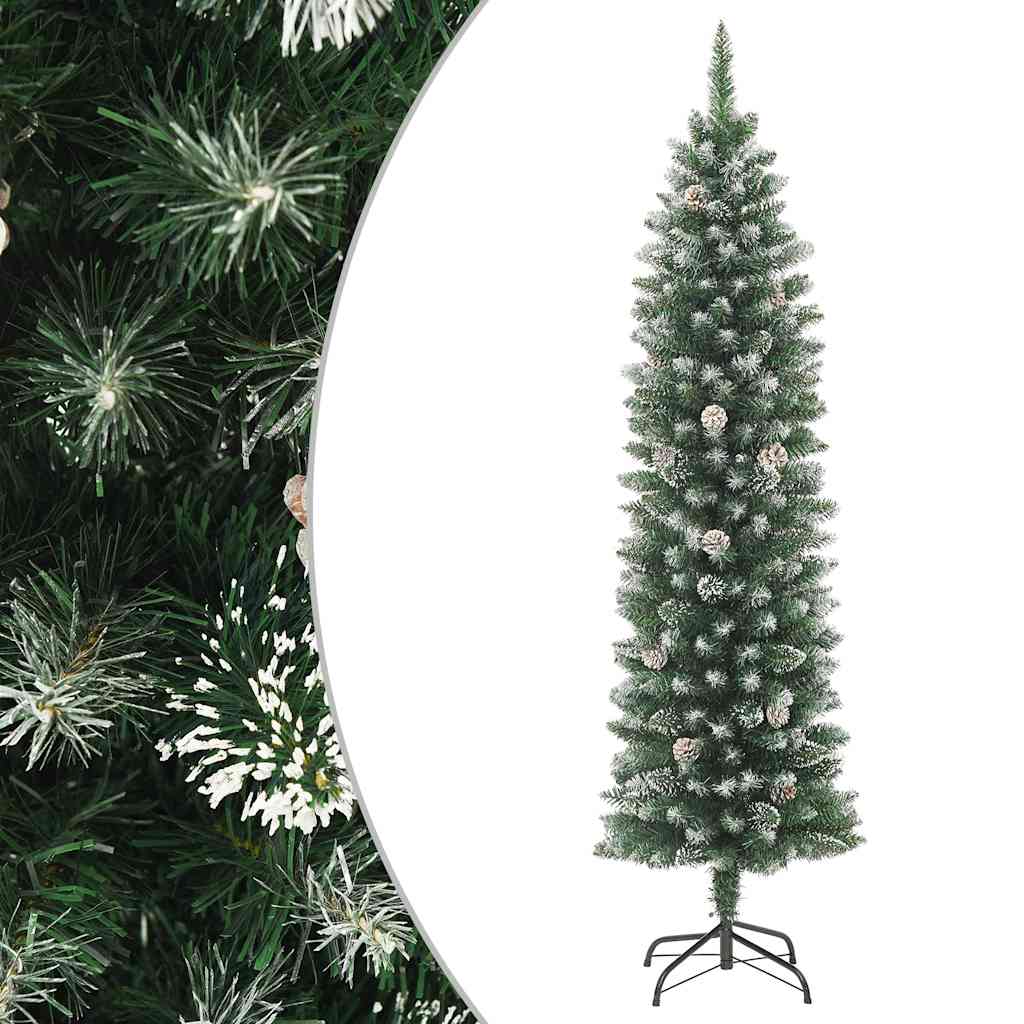Artificial Slim Christmas Tree With Stand Pvc