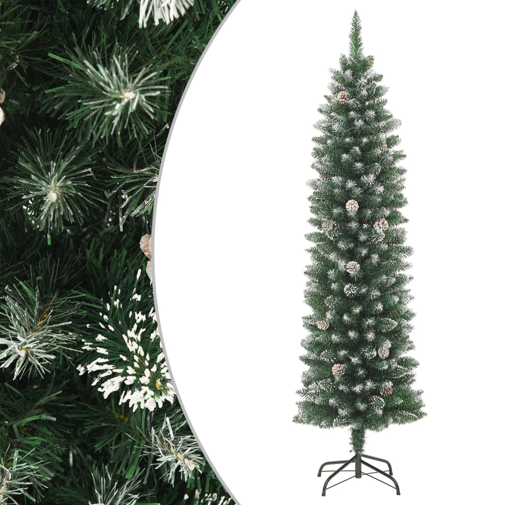 Artificial Slim Christmas Tree With Stand Pvc