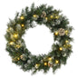Christmas Wreath With Led Lights Green 45 Cm Pvc