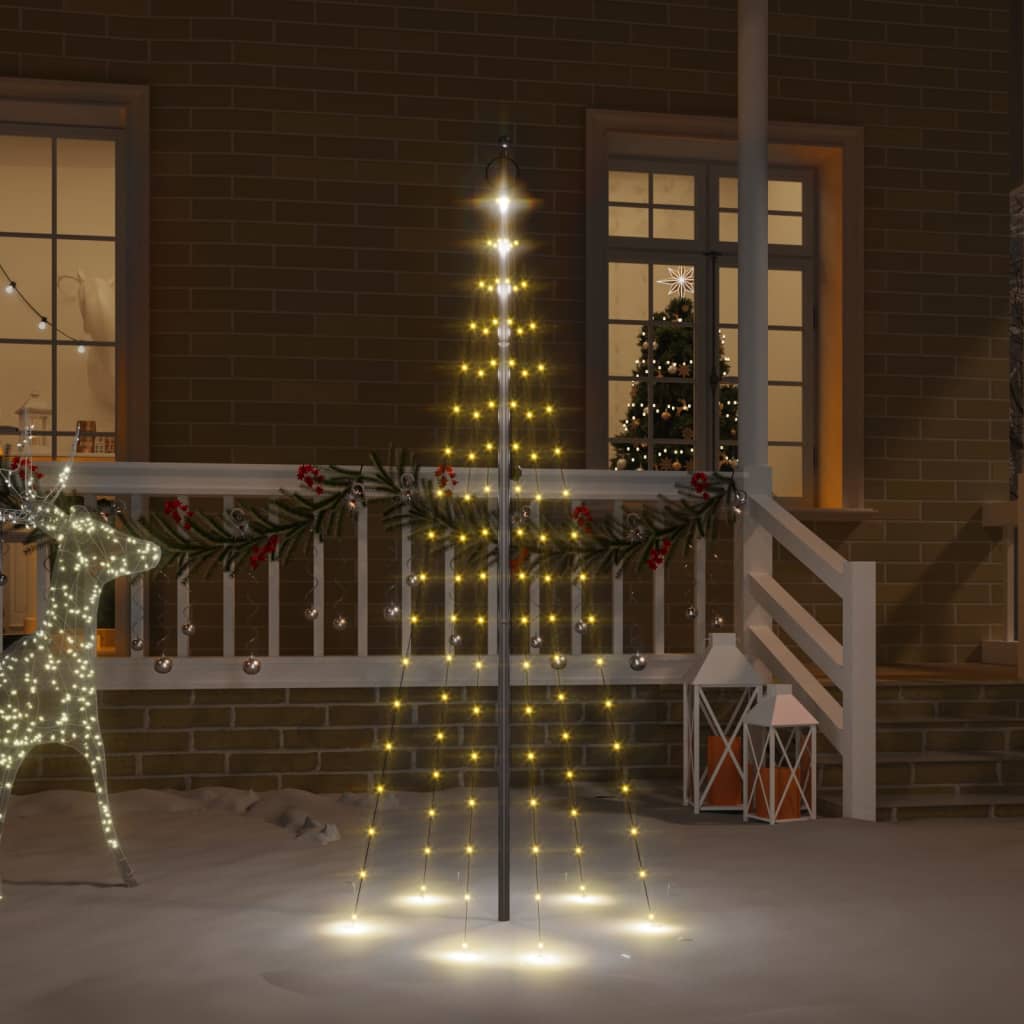 Christmas Tree On Flagpole 108 Leds 180 Cm