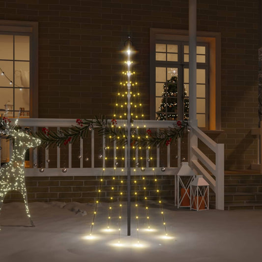 Christmas Tree On Flagpole 108 Leds 180 Cm