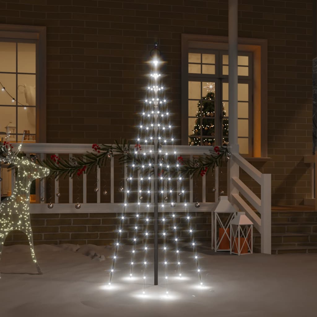 Christmas Tree On Flagpole 108 Leds 180 Cm