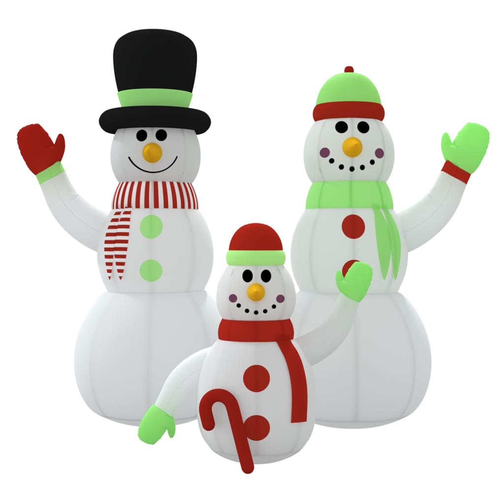 Inflatable Snowman Family With Leds