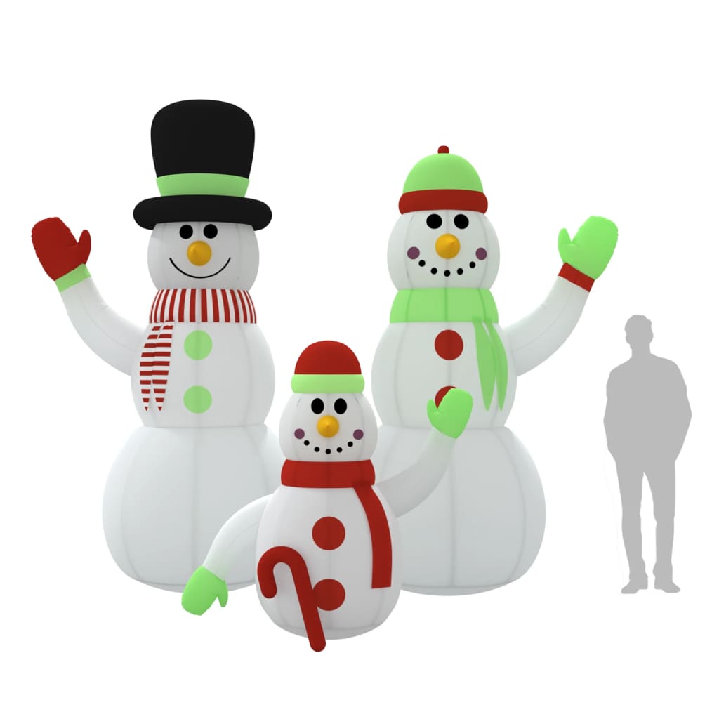 Inflatable Snowman Family With Leds