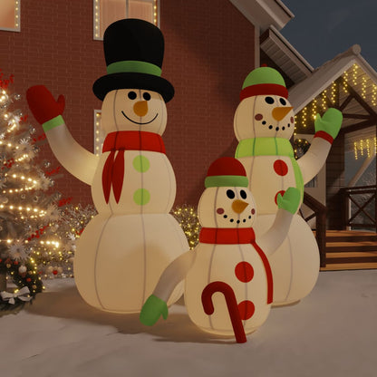 Inflatable Snowman Family With Leds