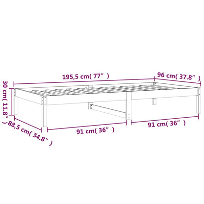 Day Bed Without Mattress Solid Wood Pine