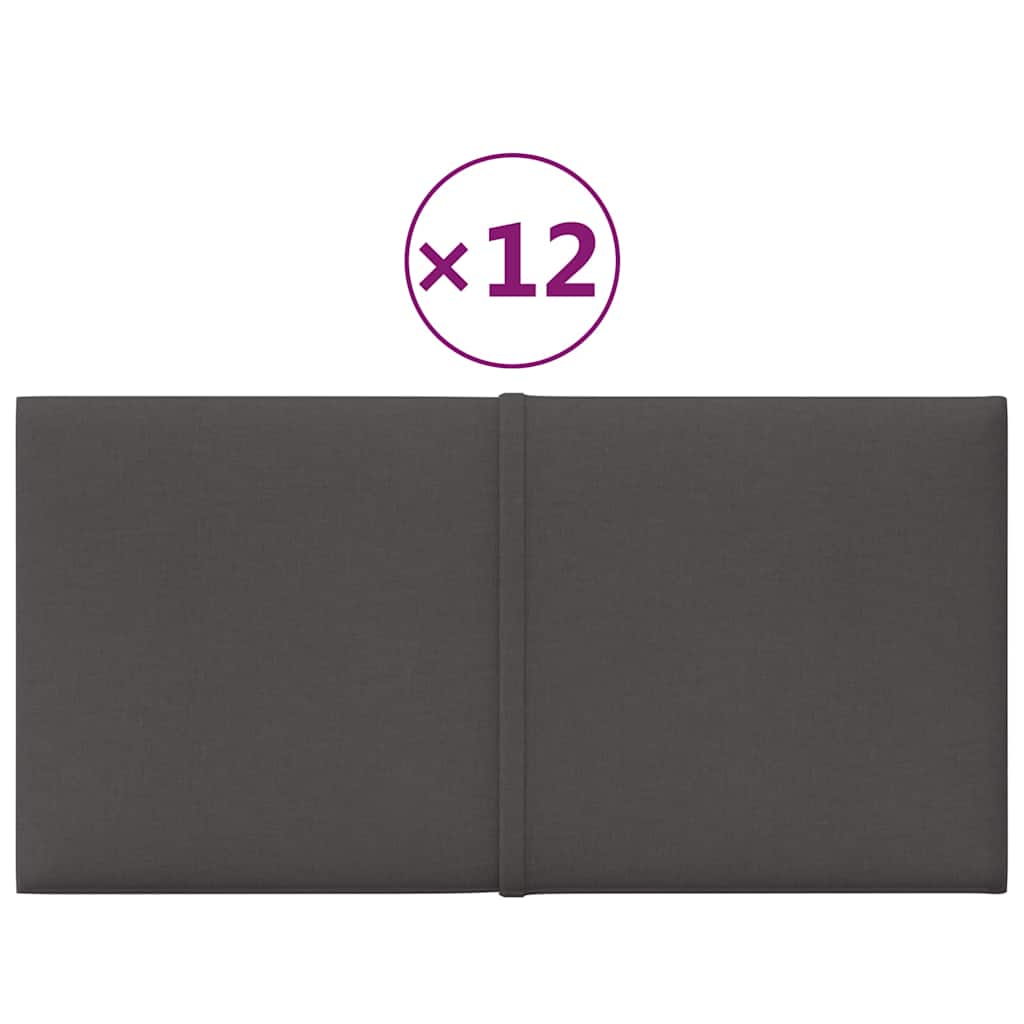 Wall Panels 12 Pcs Fabric 0.54 M²