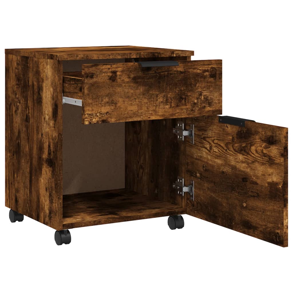 Mobile File Cabinet With Wheels 45X38X54 Cm Engineered Wood