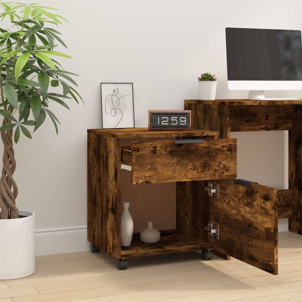 Mobile File Cabinet With Wheels 45X38X54 Cm Engineered Wood