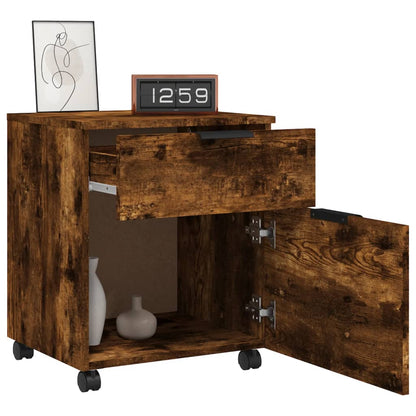 Mobile File Cabinet With Wheels 45X38X54 Cm Engineered Wood