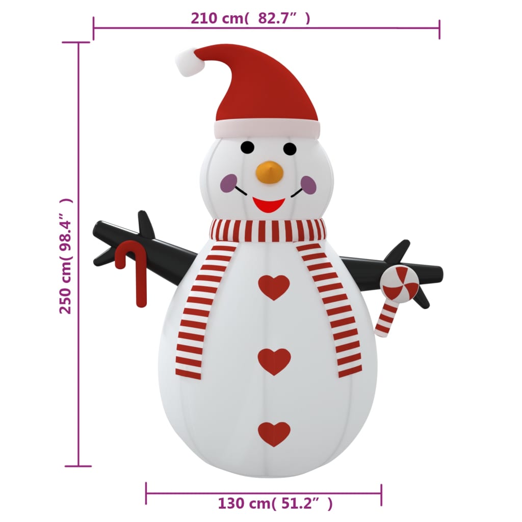 Inflatable Snowman With Leds