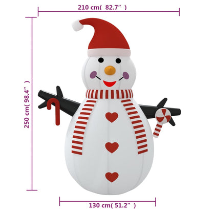 Inflatable Snowman With Leds