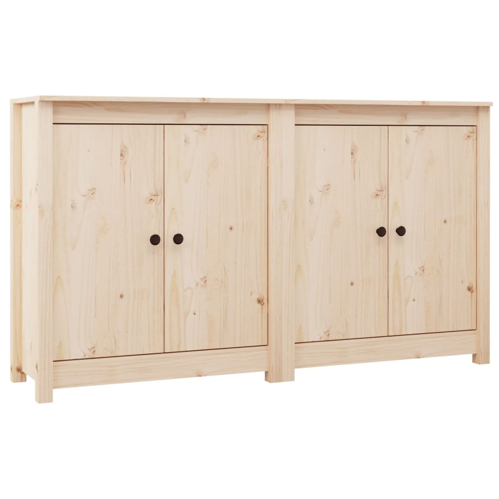 Sideboards 2 Pcs 70X35X80 Cm Solid Wood Pine