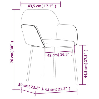 Dining Chairs 2 Pcs Velvet
