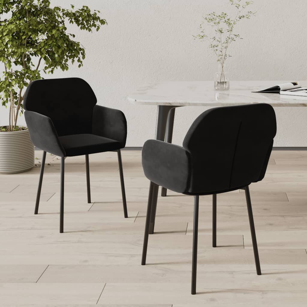 Dining Chairs 2 Pcs Velvet