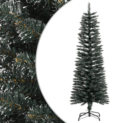 Artificial Slim Christmas Tree With Stand Green Pvc