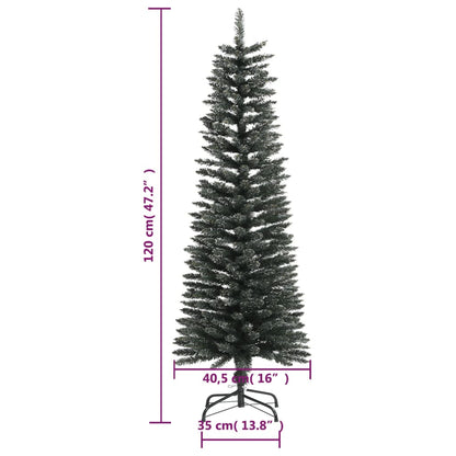 Artificial Slim Christmas Tree With Stand Green Pvc