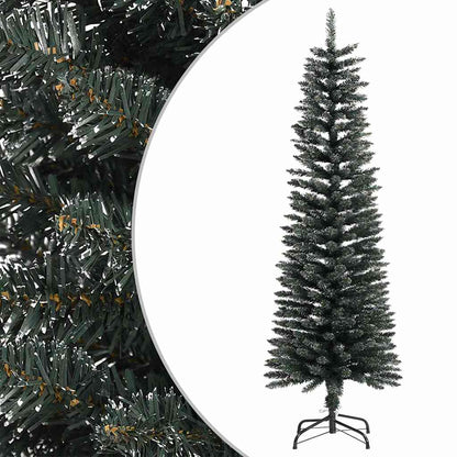Artificial Slim Christmas Tree With Stand Green Pvc