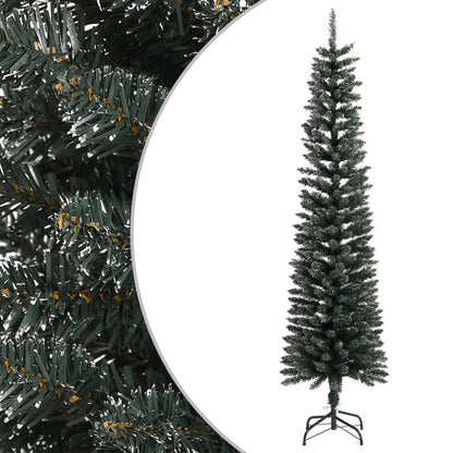 Artificial Slim Christmas Tree With Stand Green Pvc